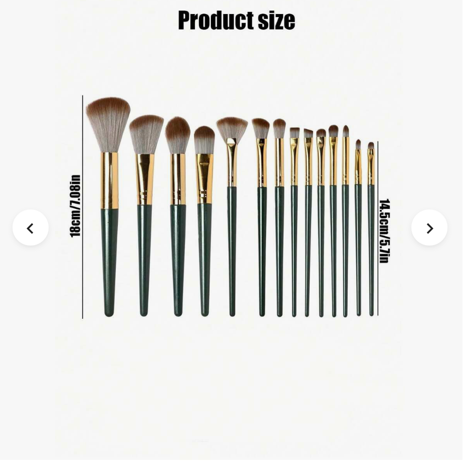 Amarela Set de 14 Brochas para Maquillaje – Profesional y Completo