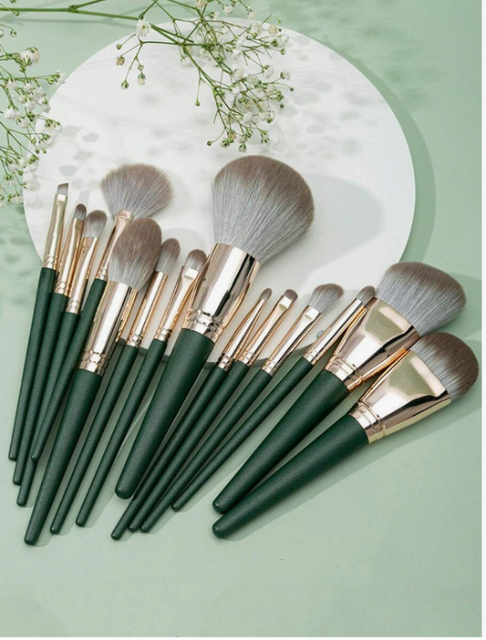 Amarela Set de 14 Brochas para Maquillaje – Profesional y Completo