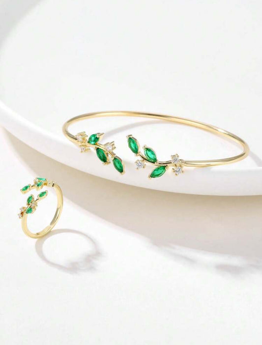 brazalete con piedras brillantes