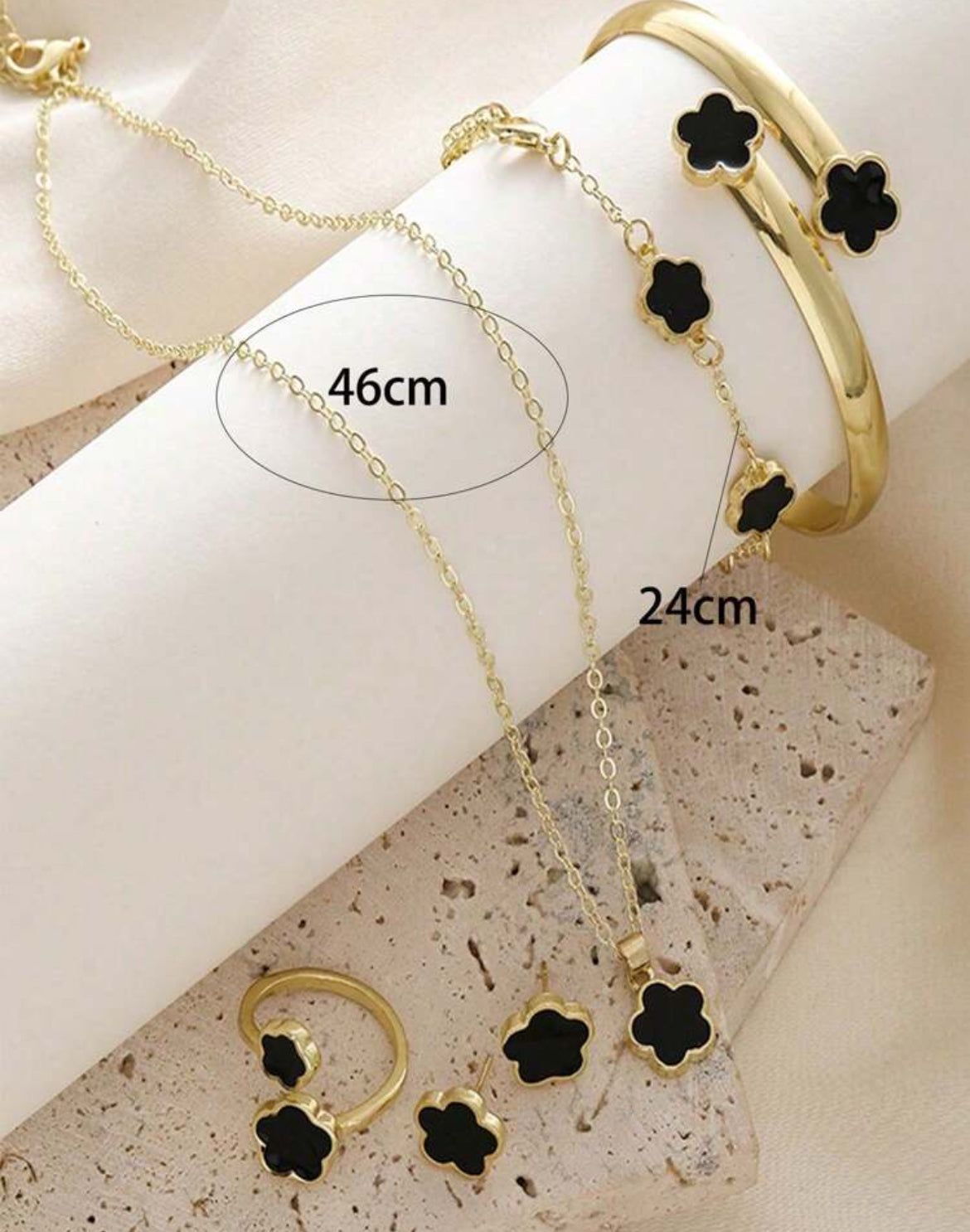 Set Black Bloom – Amarela Accesorios