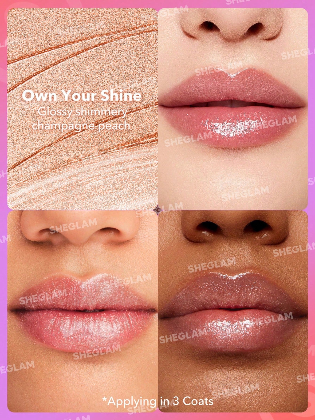Sheglam Mirror Kiss High-Shine Lipstick - Labial