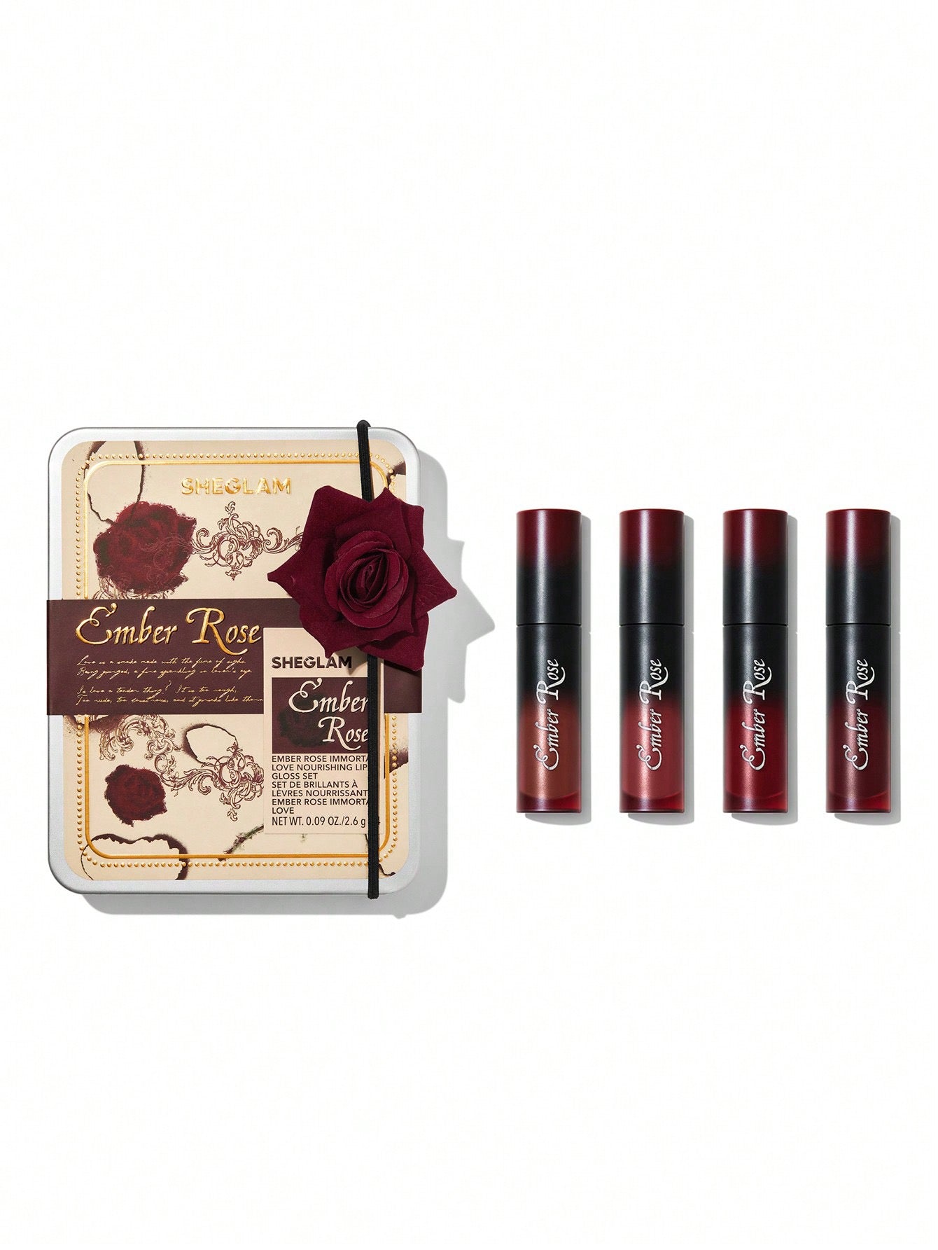 Sheglam Ember Rose Immortal Love Nourishing Lip Gloss Set - Set de Labiales x4