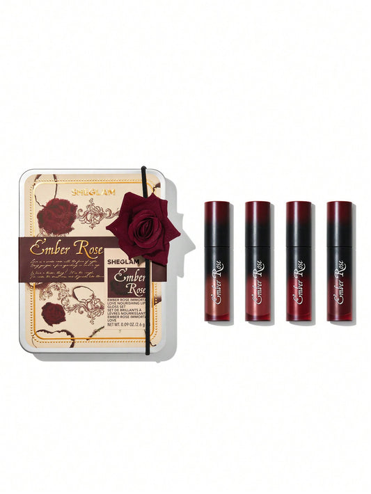 Sheglam Ember Rose Immortal Love Nourishing Lip Gloss Set - Set de Labiales x4