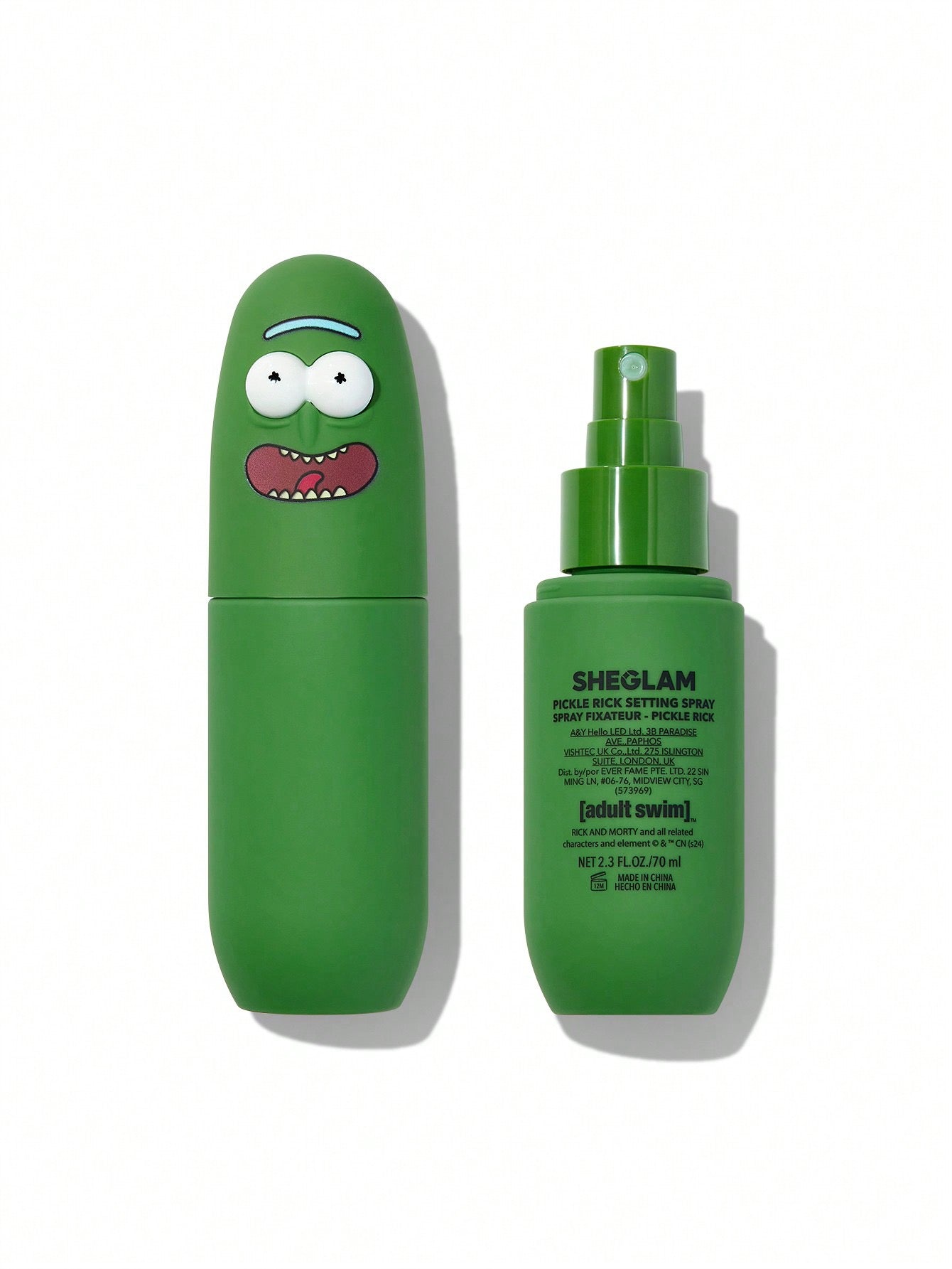 Sheglam Rick and Morty X Pickle Rick Setting Spray - Pepino Fijador de Maquillaje