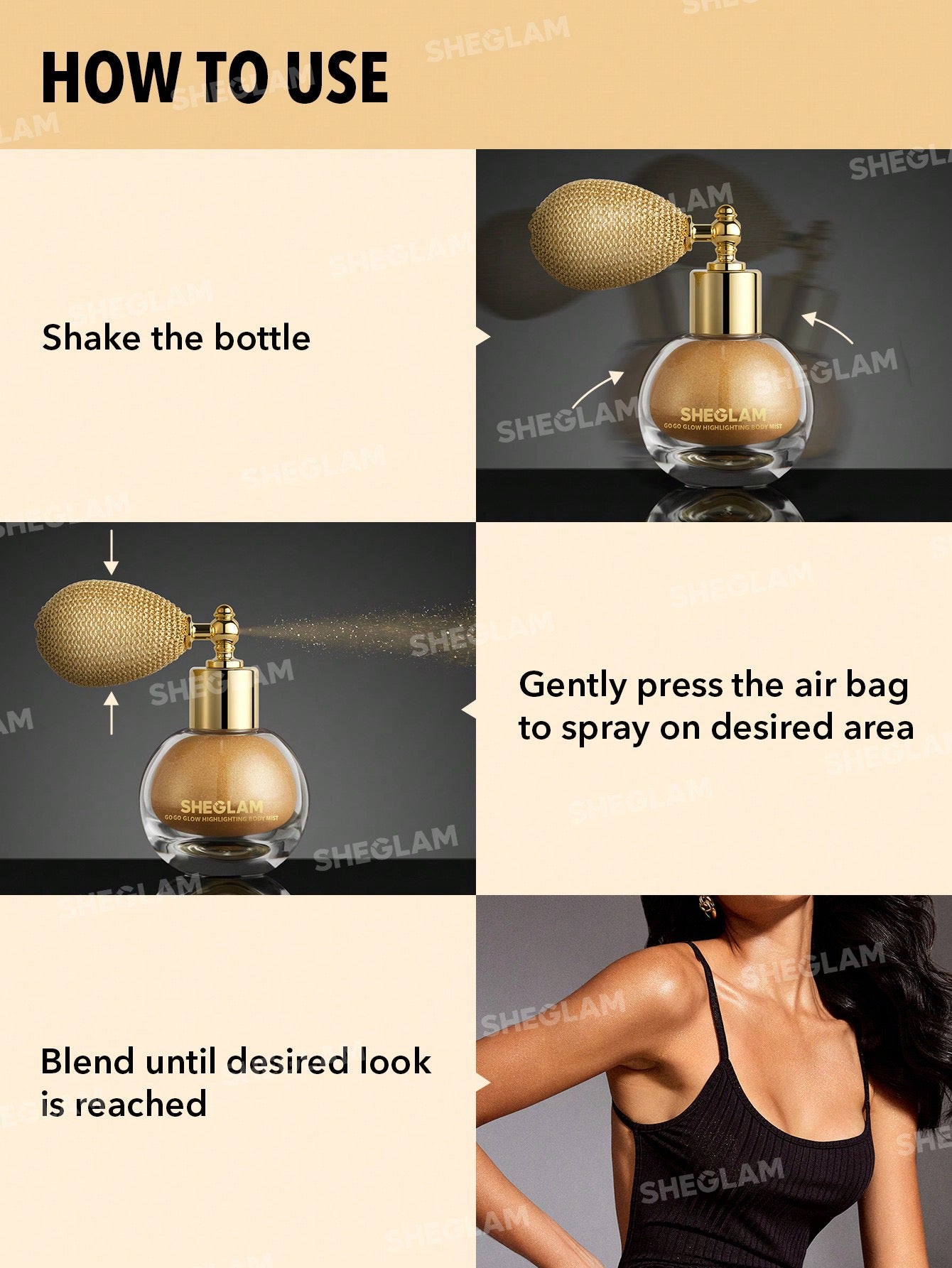 Sheglam Go Go Glow Highlighting Body Mist - Polvo de hadas